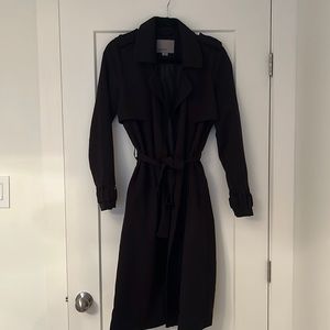 Black lightweight trench style jacket